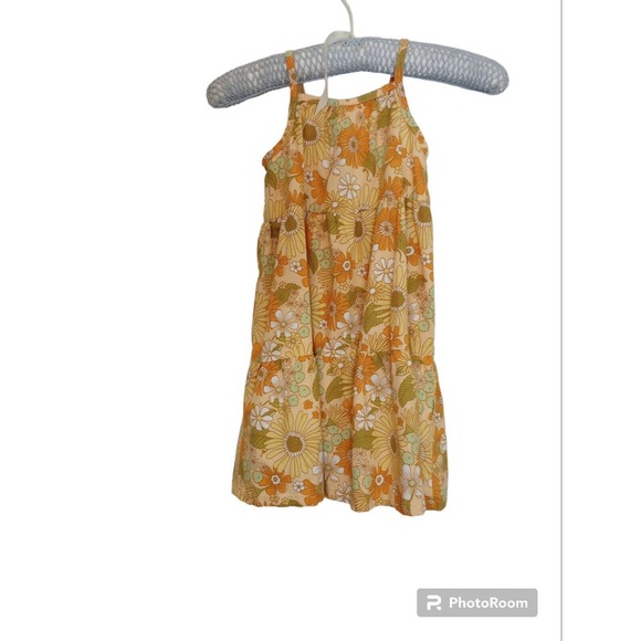 Little Co. Lauren Conrad Toddler Girl Organic Cotton Linen Dress 4 Floral Sun - Picture 2 of 6